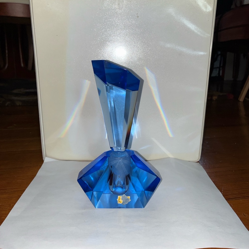 Blue Crystal Decorative Accent perfume bottle